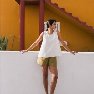 NotPerfectLinen Prague top - stripes - Medium